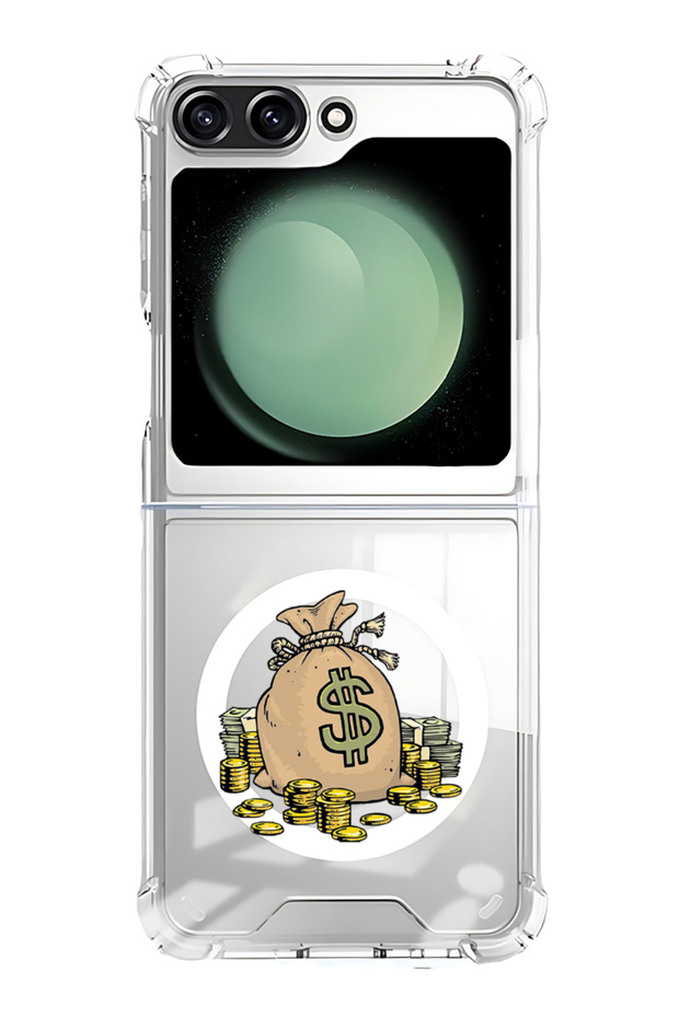 Case for Samsung Galaxy Z Flip 5 Compatible with MagSafe, Shockproof Phone Bumper Cover do-not-touch