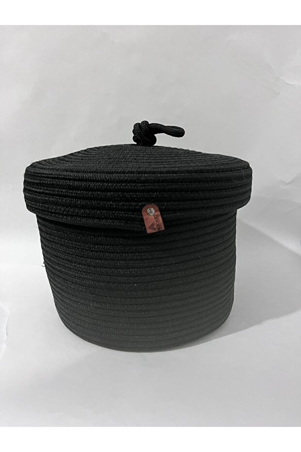 Black Lid Basket Multi-Purpose Basket Bathroom and Kitchen Organizer Bread Pot Potato Onion Pot Flower Pot