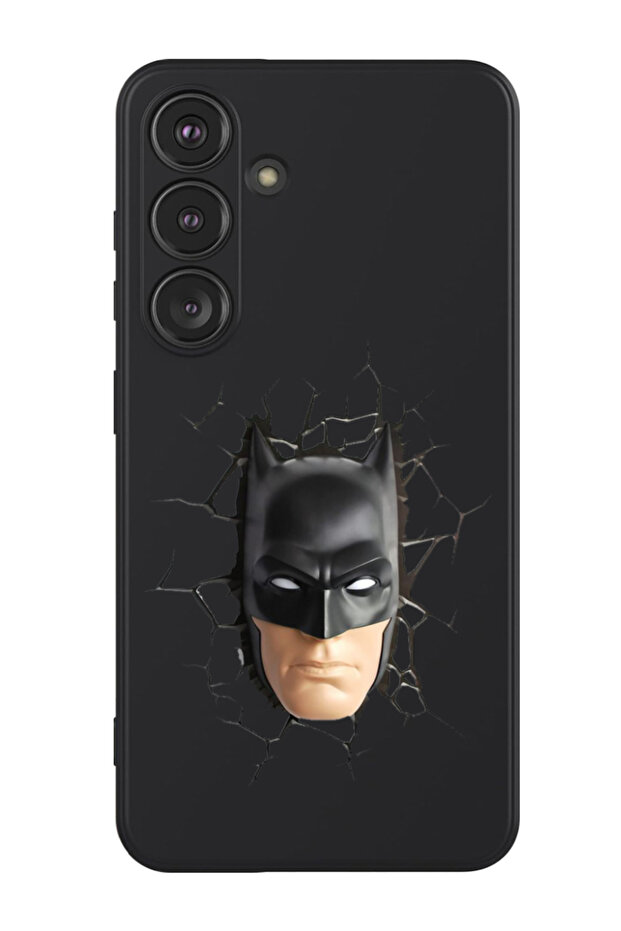 Protective Liquid Silicone Shockproof Case For Samsung Galaxy S24 Plus (Black) - Batman Face