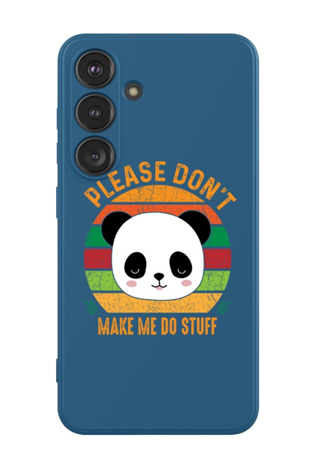 Protective Liquid Silicone Case For Samsung Galaxy S24 Plus (Blue) - please dont make me do stuff