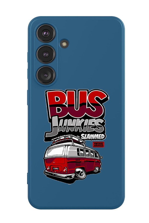 Protective Liquid Silicone Shockproof Case For Samsung Galaxy S24 Plus (Blue) - Bus junkies slammed