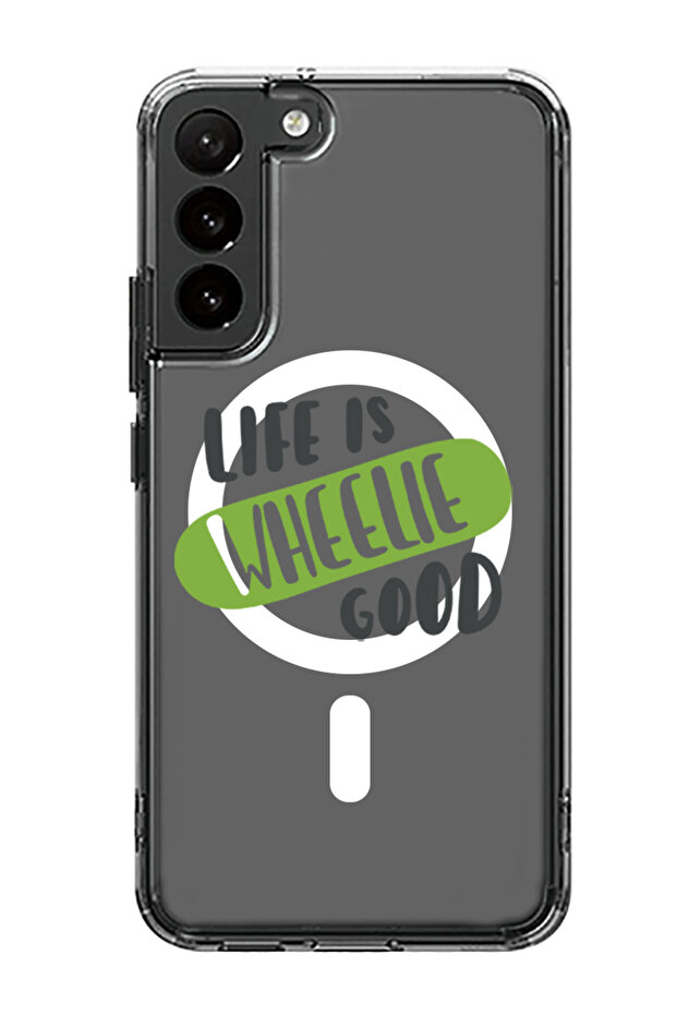 Case for Samsung Galaxy S23 6.1-inch Compatible with MagSafe, Bumper Cover Life is wheeliecopy