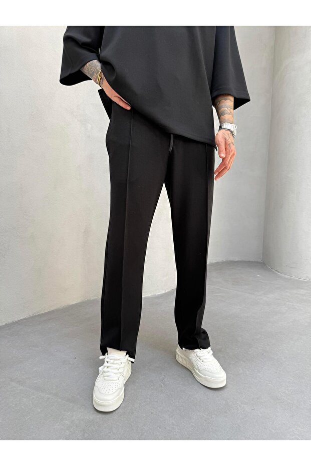 Black Oysho Fabric Baggy Pants