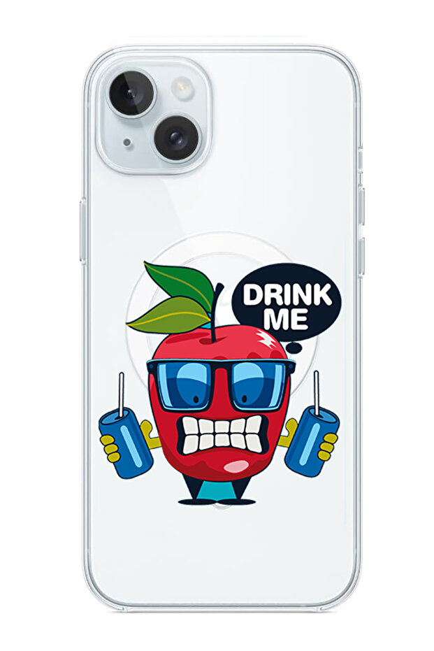 Case for iPhone 15 Plus Compatible with MagSafe, Shockproof Phone Bumper Cover Apple drink me copy