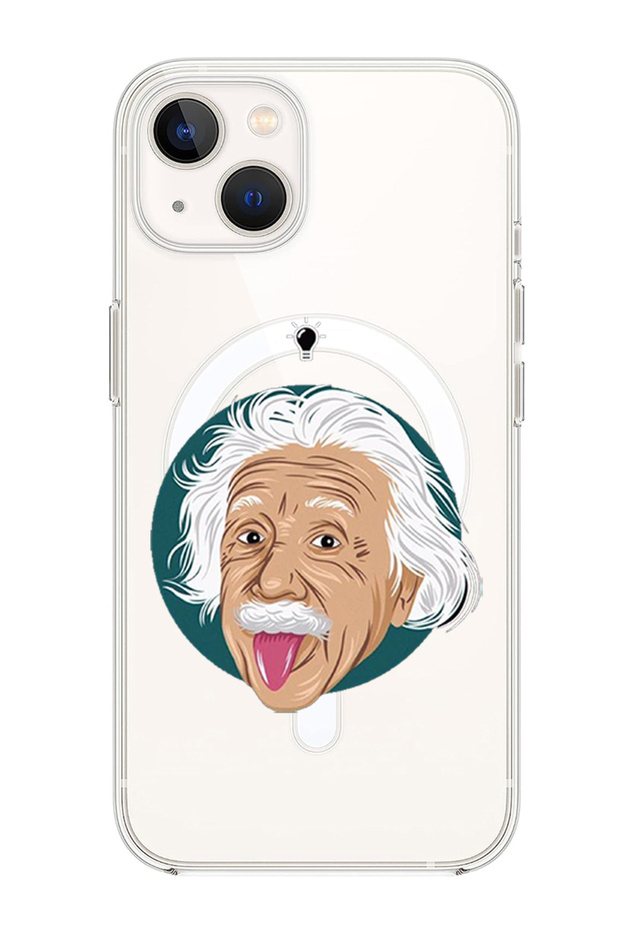 Case for iPhone 13 6.1-inch Compatible with MagSafe, Shockproof Bumper Case Einstein idea