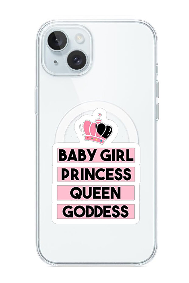 Case for iPhone 15 Plus Compatible with MagSafe, Shockproof Cover Baby Girl Princess white