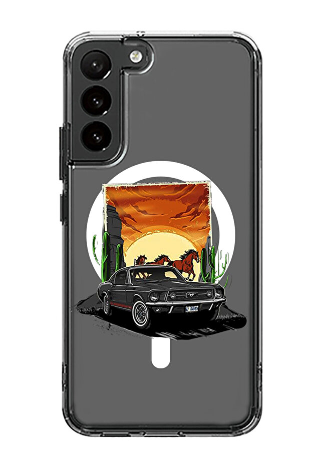 Case for Samsung Galaxy S23 6.1-inch Compatible with MagSafe, Shockproof Bumper Case Car horse
