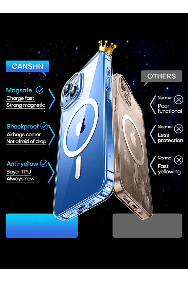 غلاف لهاتف iPhone 15 Plus متوافق مع MagSafe، جراب مقاوم للصدمات، تحذير أثناء السفر - 4