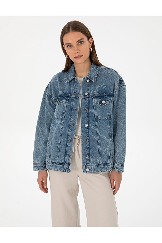 Light Blue Oversize Jean Jacket 50308527-Vr003