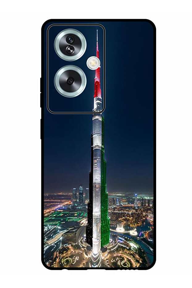 Protective Case Anti Scratch Shock Proof Bumper Cover For Oppo A79 5G Burj Khalifa UAE Flag