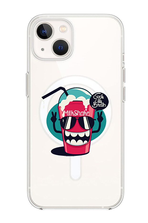 Case for iPhone 14 6.1-inch Compatible with MagSafe, Shockproof Bumper Case Brain Milkshake
