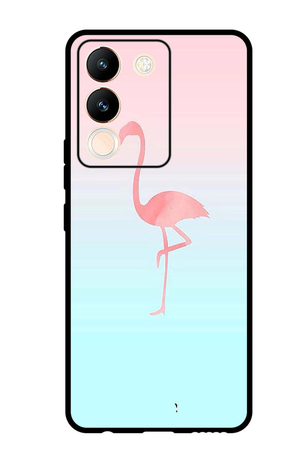 Protective Case Anti Scratch Shock Proof Bumper Cover For Vivo V29e Pink Flamingo