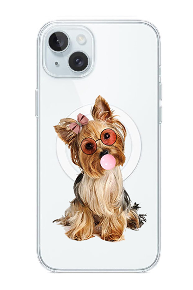 Case for iPhone 15 6.1-inch Compatible with MagSafe, Shockproof Bumper Case Dog with bubble