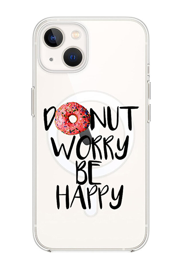 Case for iPhone 14 Plus Compatible with MagSafe, Shockproof Bumper Case Donut worry be happy