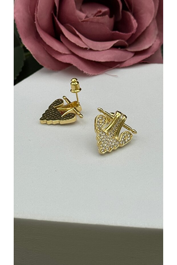 Taşlı Tasarım Model Küpe - 3