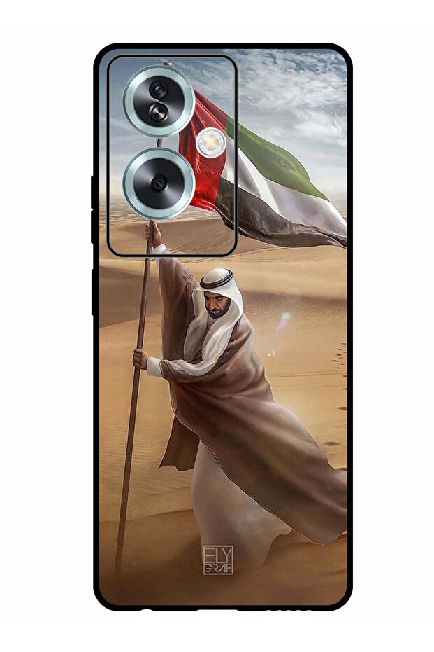 Protective Case Anti Scratch Shock Proof Bumper Cover For Oppo A79 5G Sheikh Zayed Flag Desert