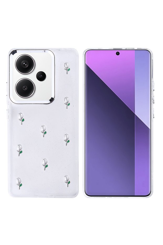 Xiaomi Redmi Note 13 Pro Plus 5g Case Lale Pattern Stylish Design Cover Pole