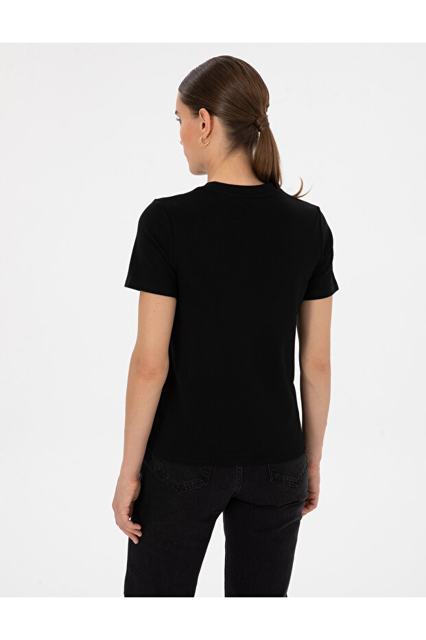 Siyah Regular Fit Basic Tişört 50310543-VR046 - 5