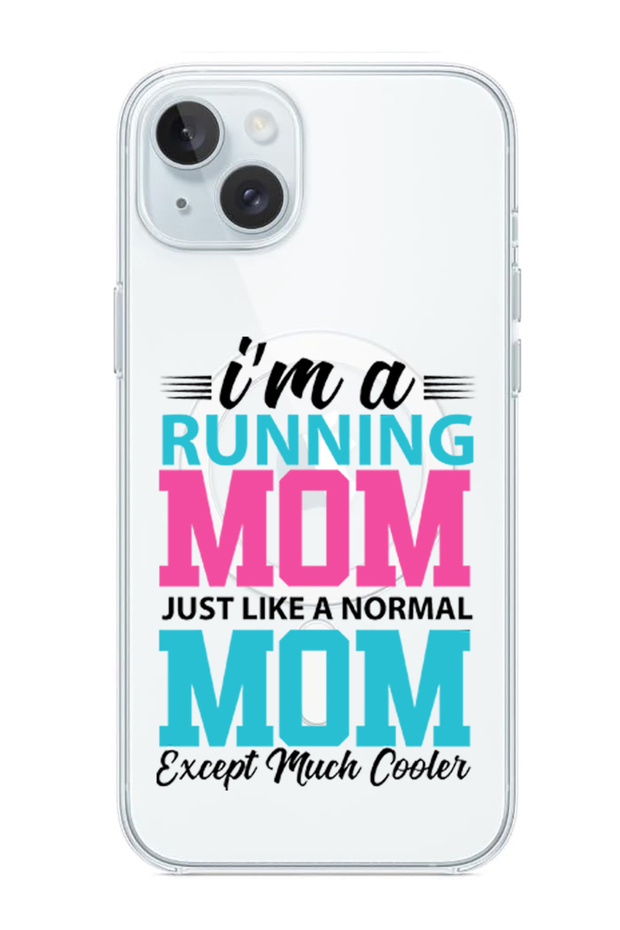 Case for iPhone 15 6.1-inch Compatible with MagSafe, Shockproof Bumper Case I am running mom black
