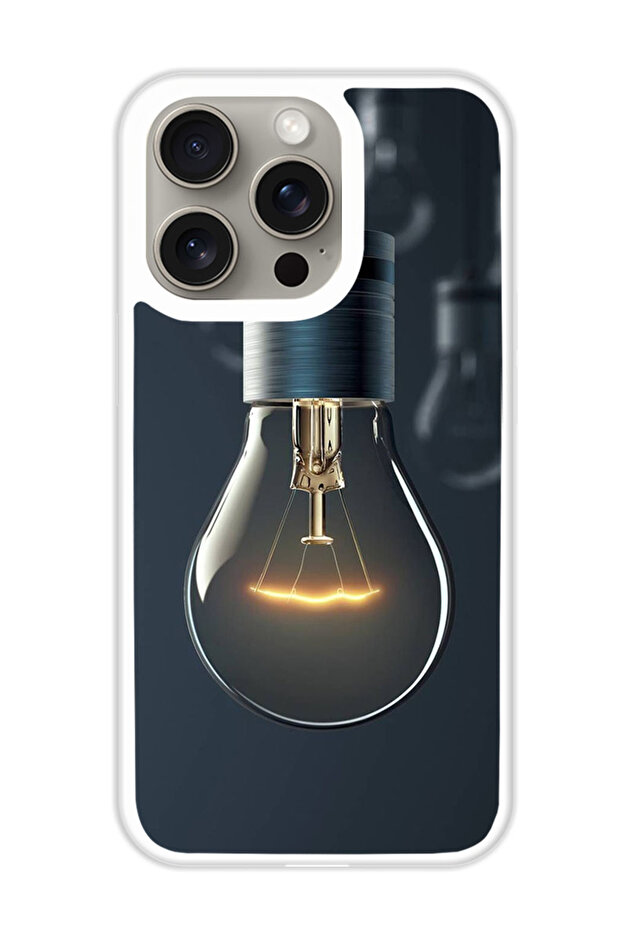 Protective Case Cover For APPLE IPHONE 15 Pro Max Light Bulb (White Bumper)