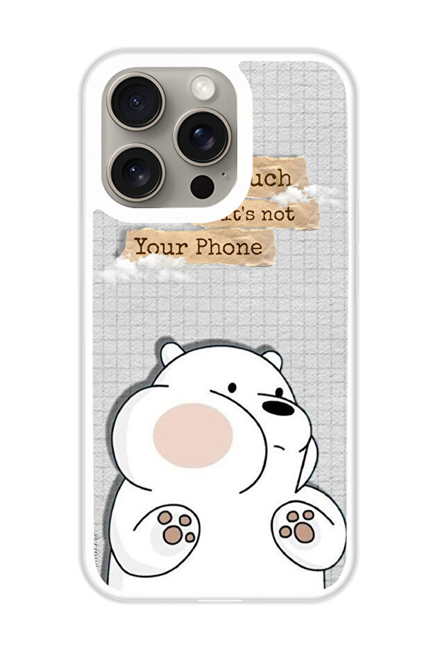 Protective Case Cover For APPLE IPHONE 15 Pro Max Dont touch (3) (White Bumper)