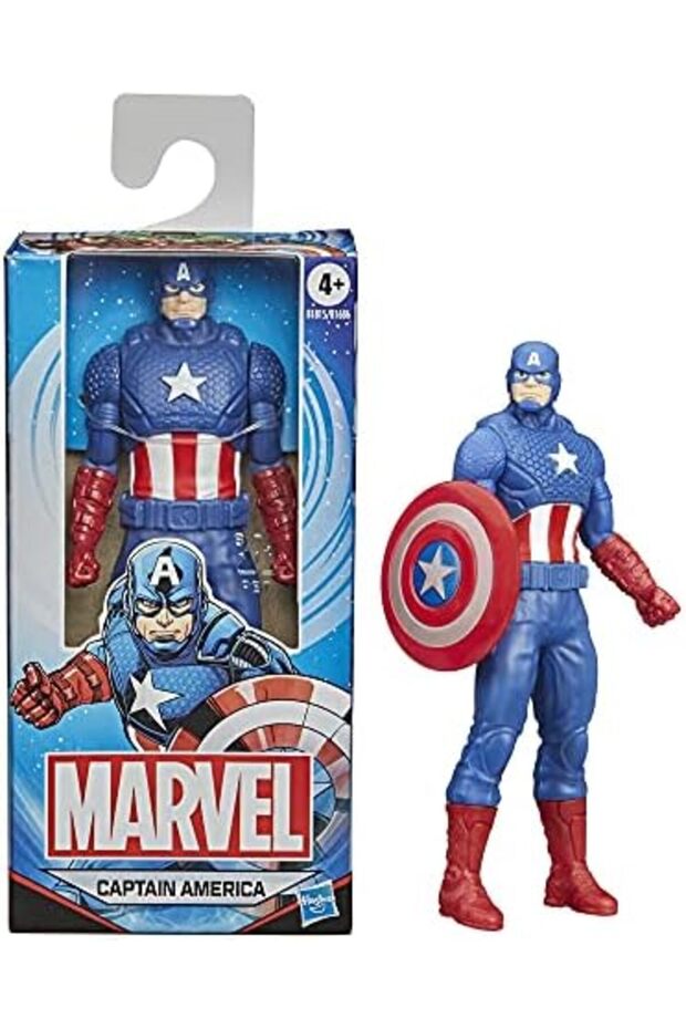 Captain America Figure (15cm) - Multicolor, For Kids Ages 4 and Up