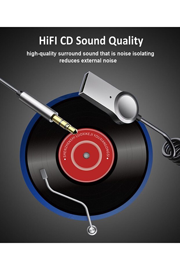 محول Aux Bluetooth 5.1، محول صوت لاسلكي عالي الدقة Bluetooth 5.1 Audiophile USB Dac - 4