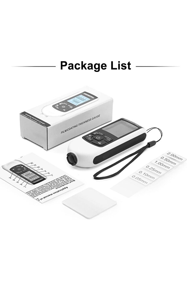 مقياس سمك الطلاء الرقمي بشاشة LCD، جهاز اختبار طلاء المعادن، نطاق القياس التلقائي 0 - 7
