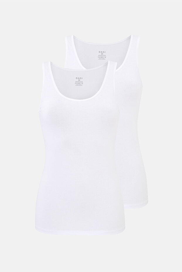 White Thick Strap Tank Top 2-Pack