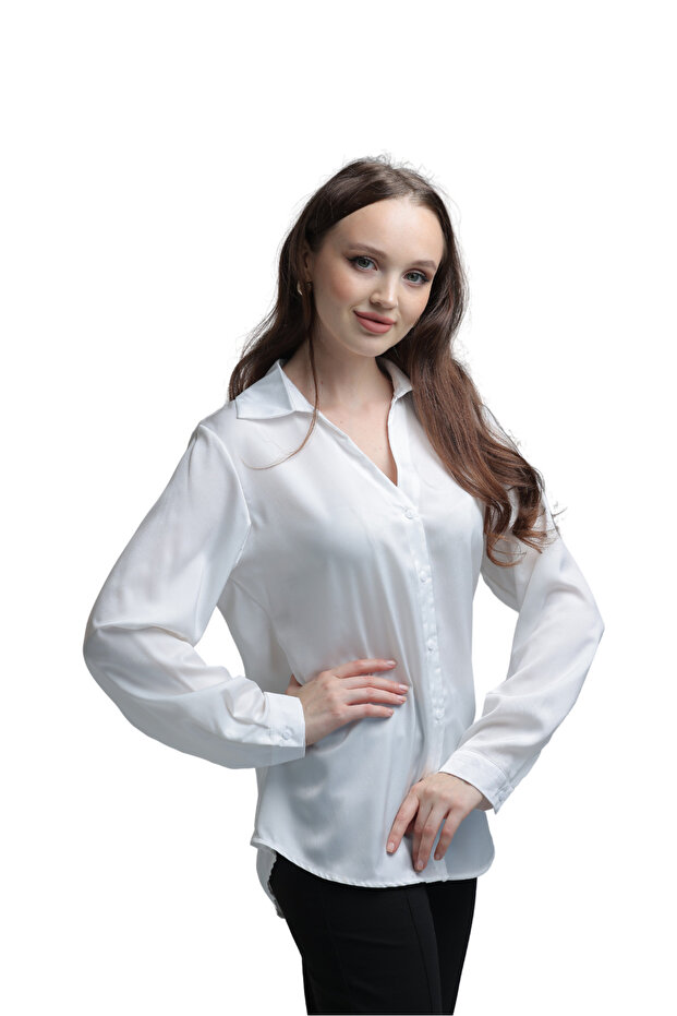 بلوزة حرير الغروب - 4