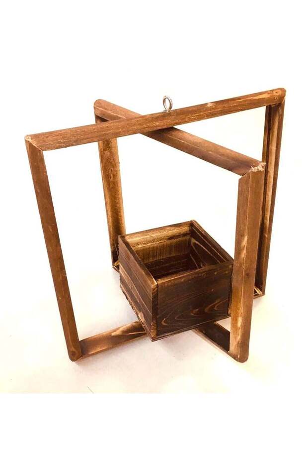 FFD Wooden Hanging Flower Pot 39x39x20