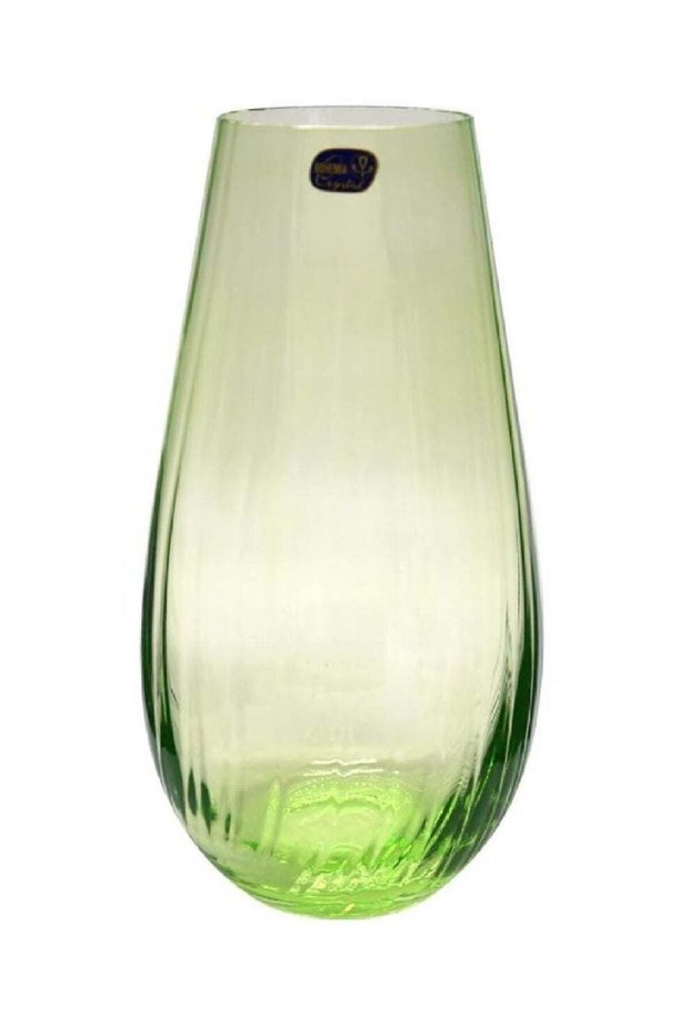 82237 D4353 Crystal Waterfall Vase 245 Ml Capacity Green Glass Flower Vase Home Decor Perfect For