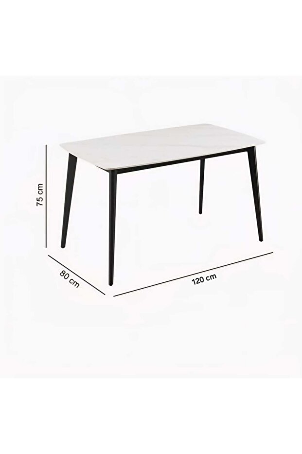 طاولة طعام سيراميك مستطيلة رمادية اللون GRAY 3359 - 2