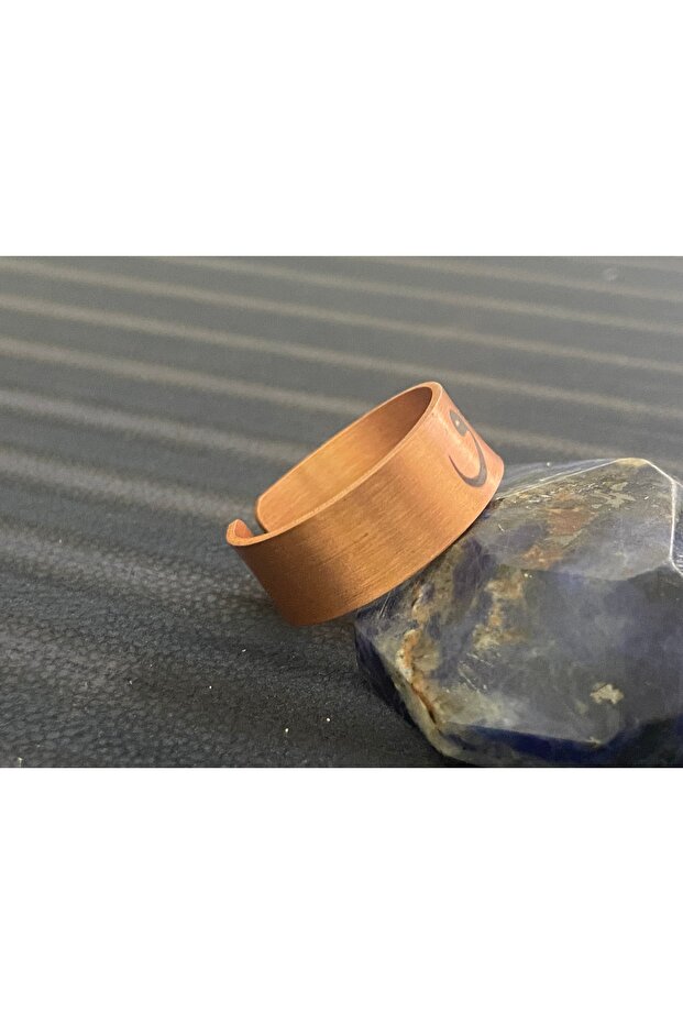 Vav Symbol Copper Ring - 3