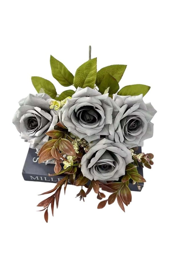 Artificial Flower Decor for Home, Parties, and Weddings Gray