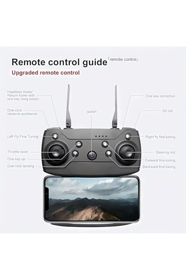E88 Foldable Drone with 8K HD Dual Camera, Obstacle Avoidance, Altitude Hold, and Compact Design - 4