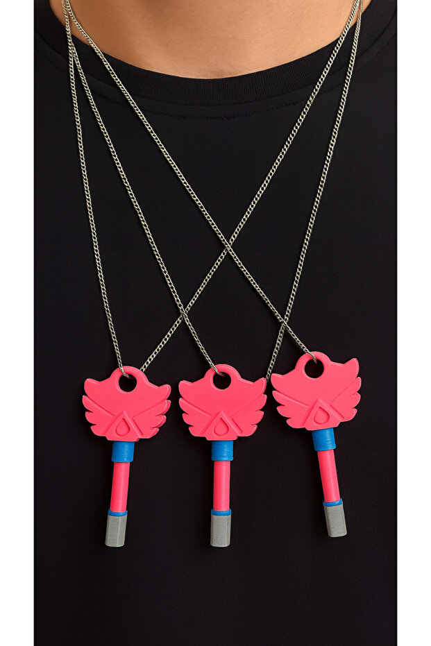 Squid Game 3 Adet Zincirli Anahatar Kolye - 1