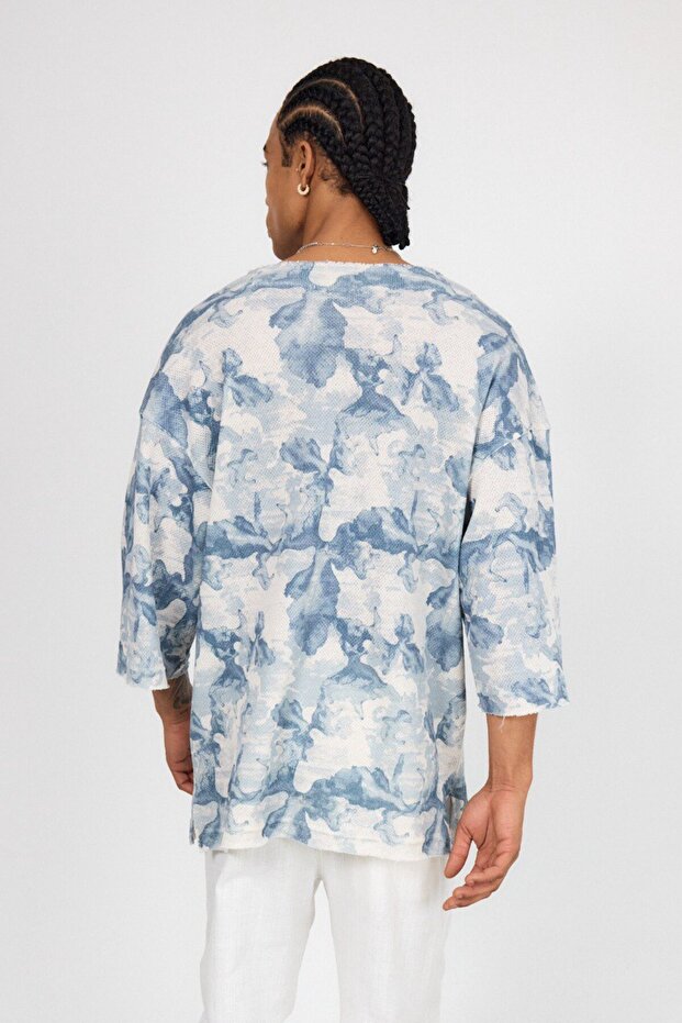 Yarım Kol Dijital Baskı Oversize Tshirt - 2