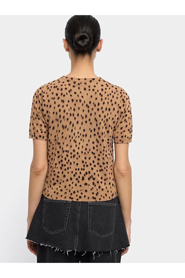 Hayvan Desenli Örme Kazak - 4