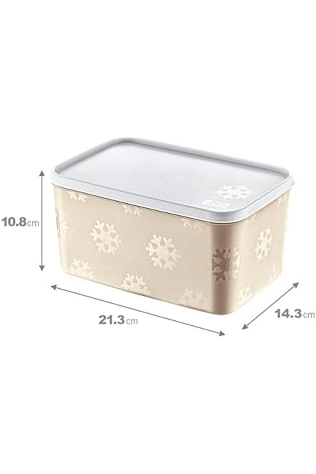 Snshop Set of 4 No Frost Storage Container Latte 2600 ml 467437 - 2