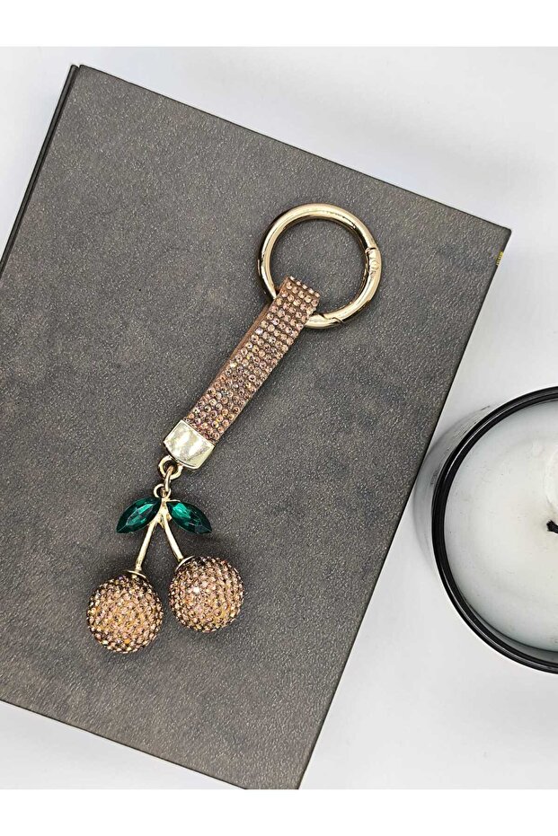 سلسلة مفاتيح من حجر الزركون الكرزي - 2