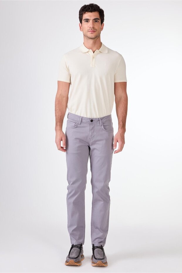 Men's Slim Fit Gray Trousers
