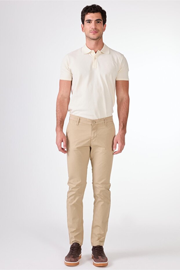 Men's Regular Fit Mink Trousers