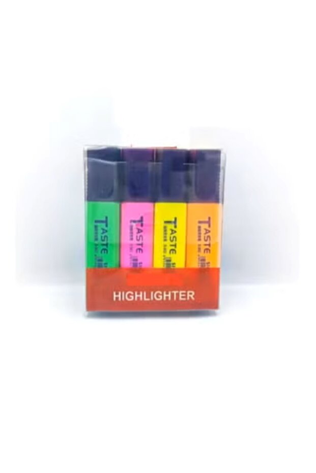 Bright Highlighter Pen Set - 4 Vibrant Colors for Studying Office and Creative Projects