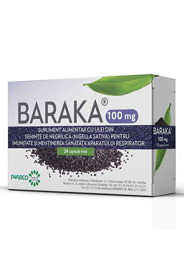 Baraka, 100mg, 24 Capsule, - 1