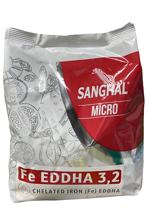 Micro Fe Eddha 3.2 Chelated Iron (Fe) Eddha Water Soluble Powder Fertilizer Pack of 1 KG
