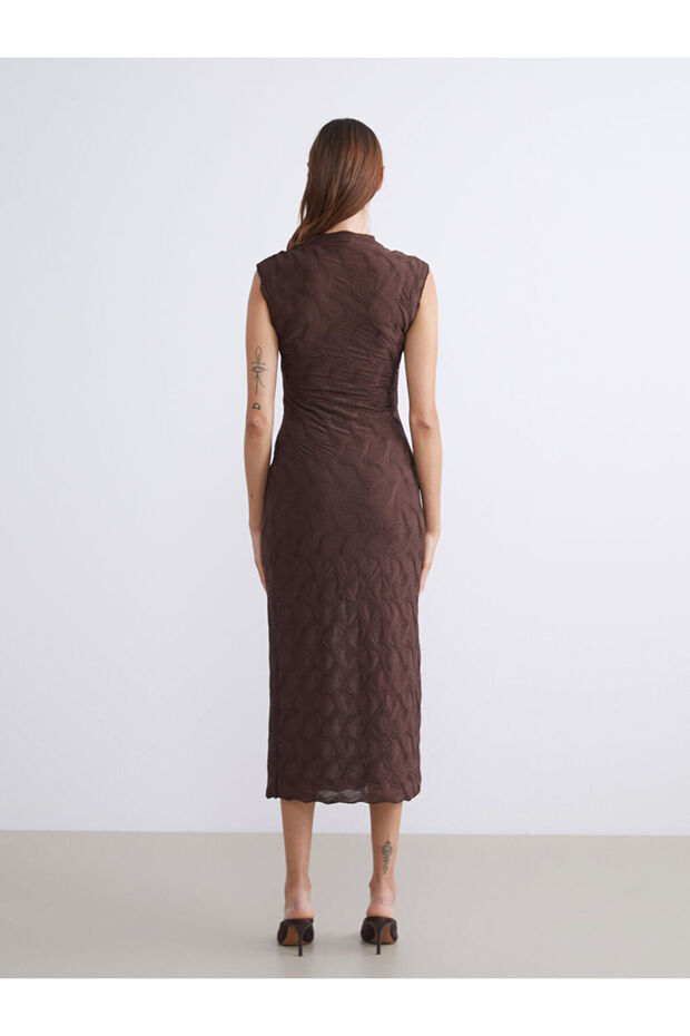 Create Your Style with Uzg Store |   Turtleneck Patterned Dress - 4