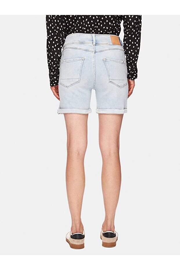 Rosına Orta Bel Jean Şort - 3