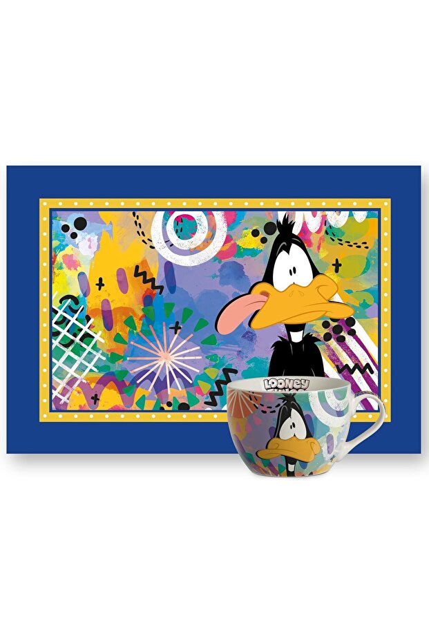 Looney Tunes Breakfast Set – Cup & Cotton Placemat – 2-Piece Kids Breakfast Set Featuring L