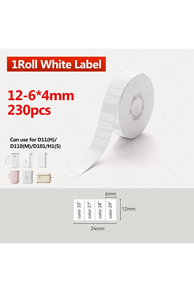 ملصق ملصق Niimbot D11 مقاس 12-6x4 مم D110 D11H D110M ورق طابعة ملصقات ملصق ذاتي اللصق مقاوم للماء
